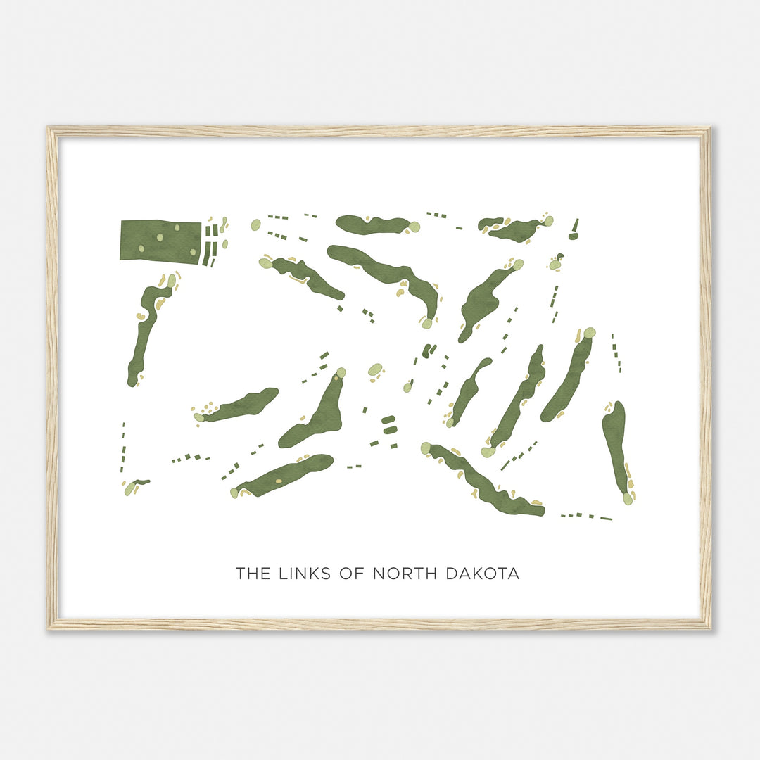 Print of The Links Of North Dakota Modern Map