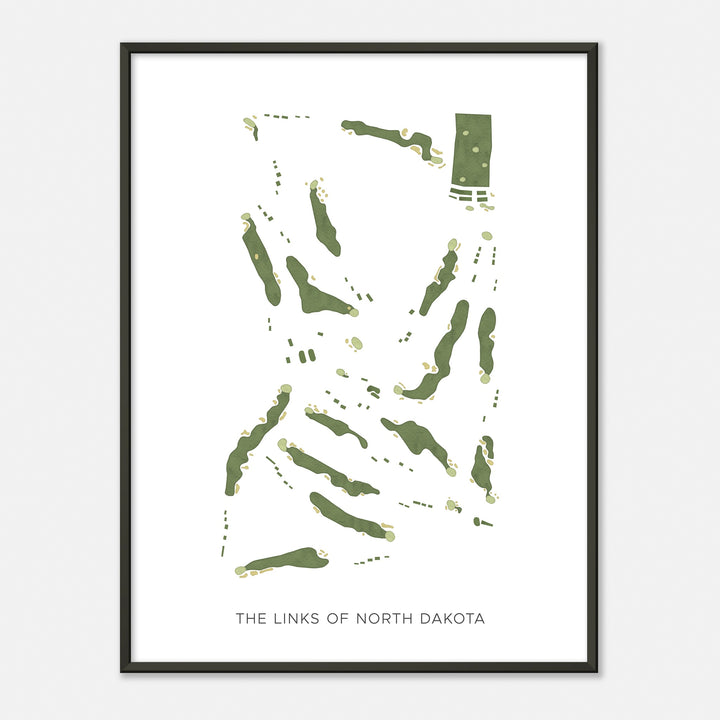 Print of The Links Of North Dakota Modern Map