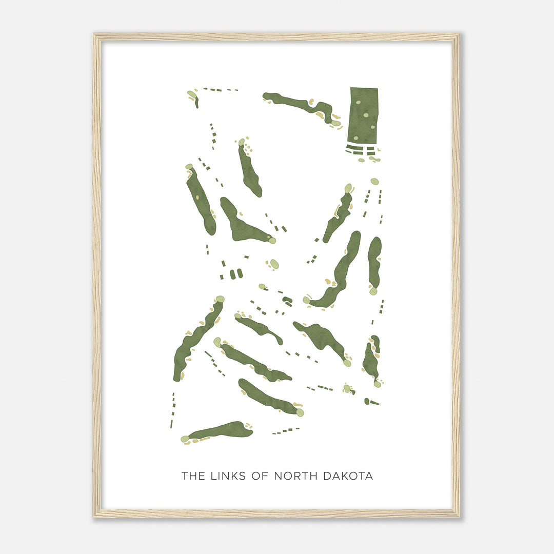 Print of The Links Of North Dakota Modern Map