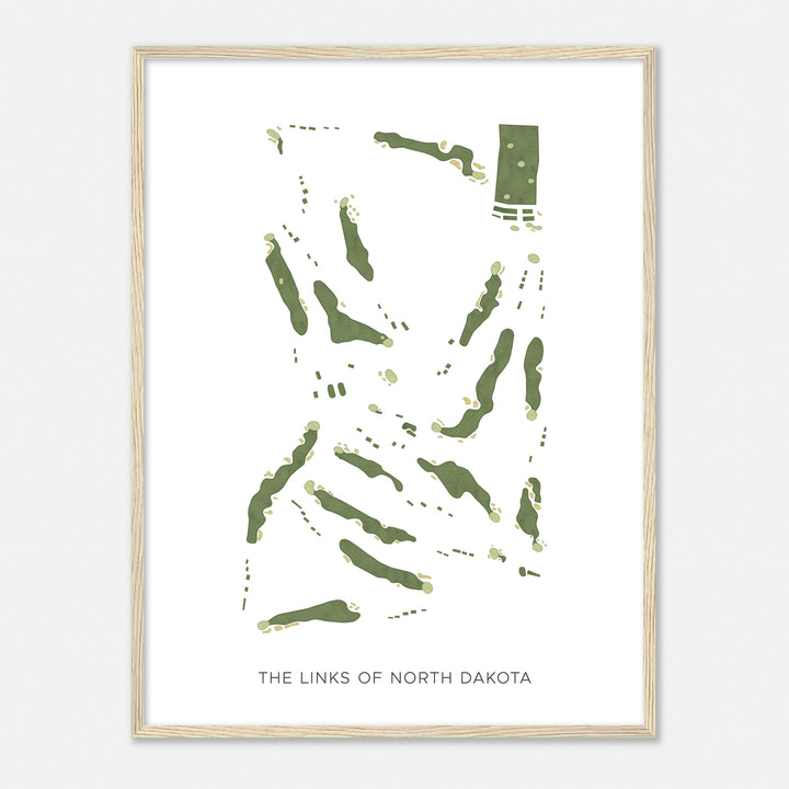 Print of The Links Of North Dakota Modern Map