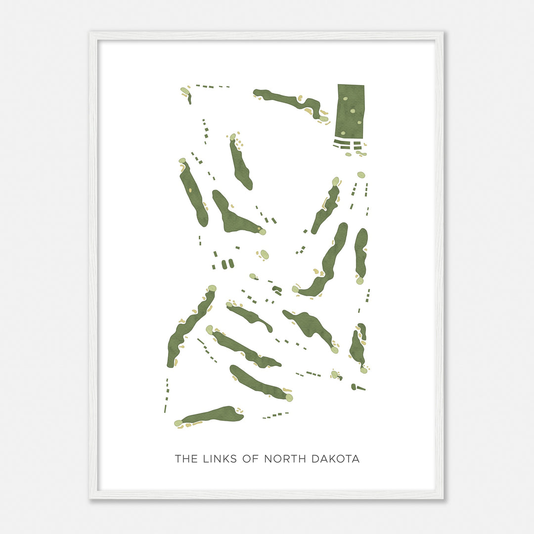 Print of The Links Of North Dakota Modern Map