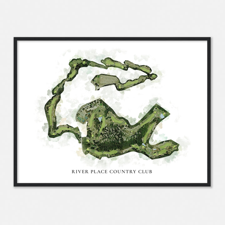 Print of River Place Country Club Classic Map