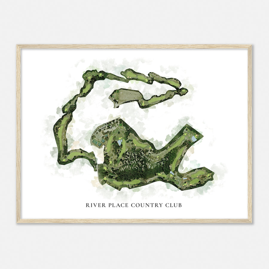 Print of River Place Country Club Classic Map