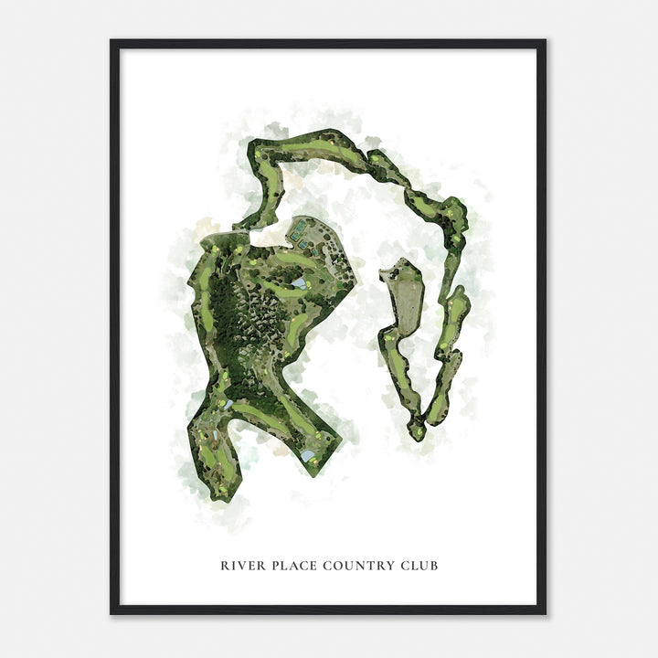 Print of River Place Country Club Classic Map