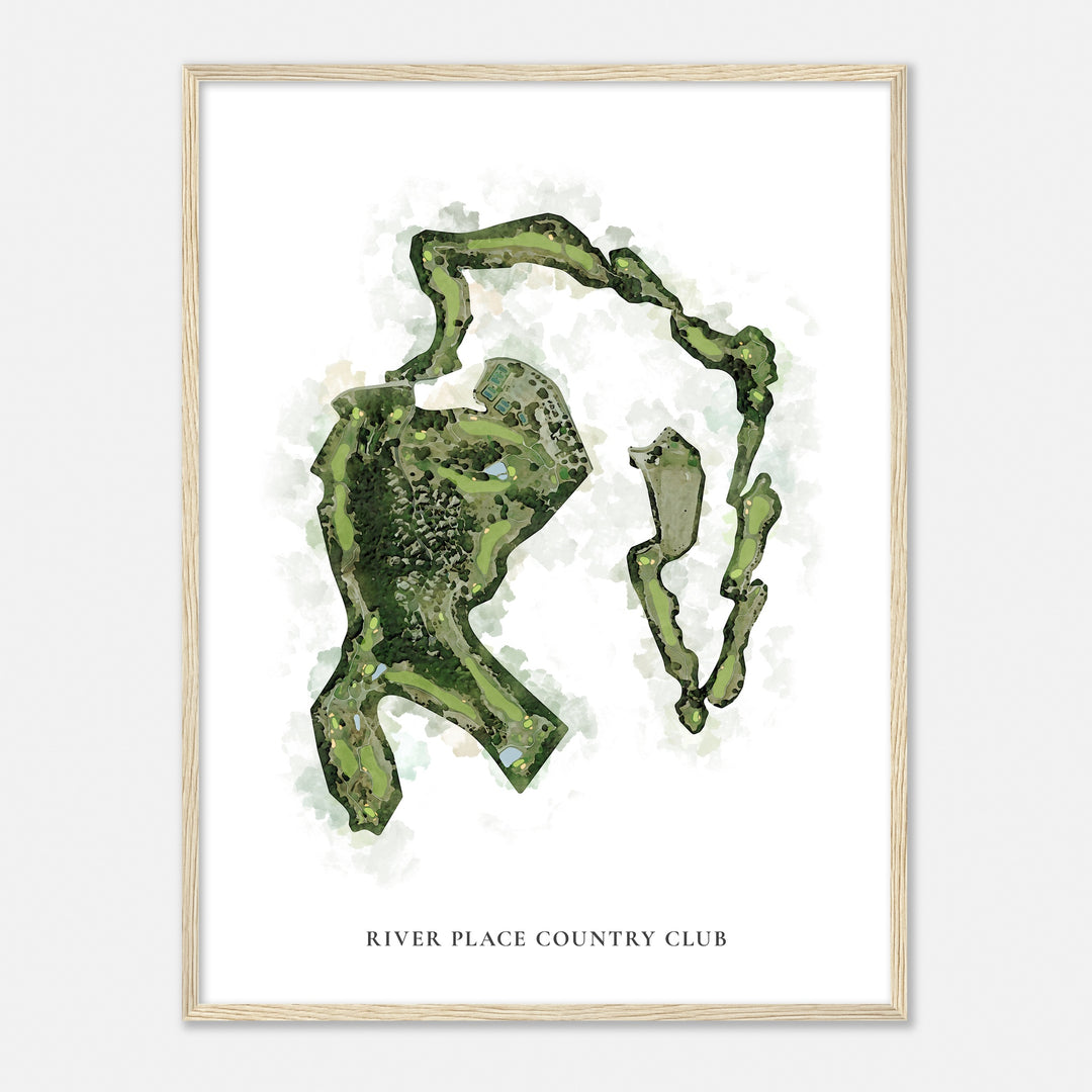 Print of River Place Country Club Classic Map