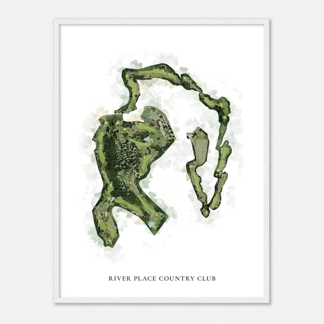 Print of River Place Country Club Classic Map