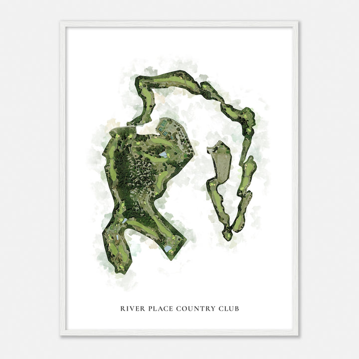 Print of River Place Country Club Classic Map
