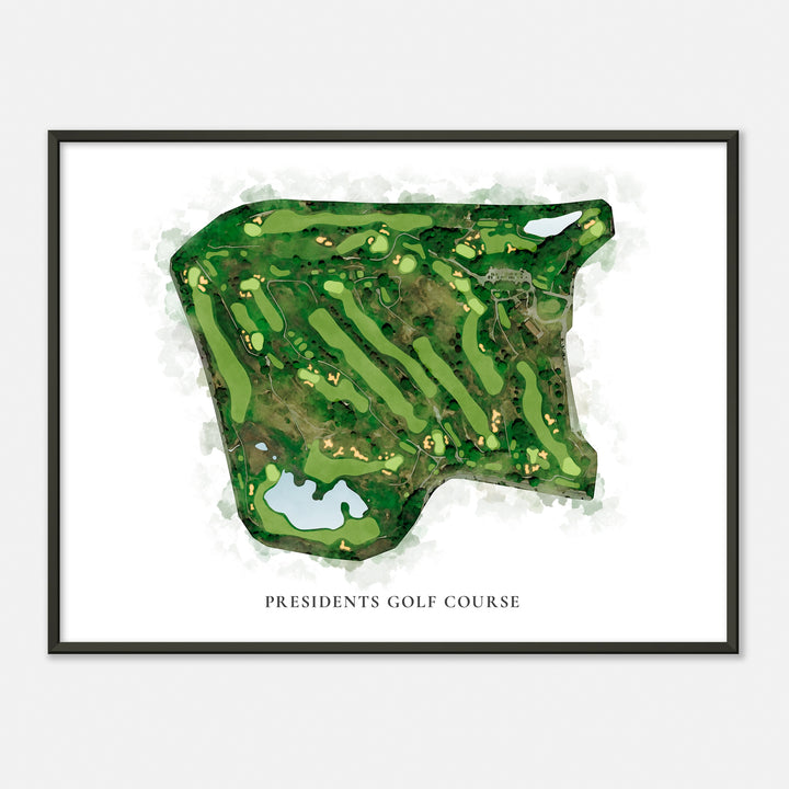 Print of Presidents Golf Course Classic Map