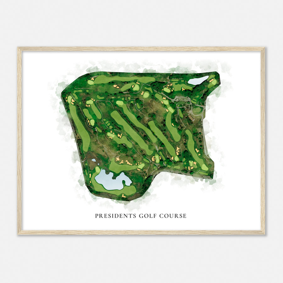 Print of Presidents Golf Course Classic Map