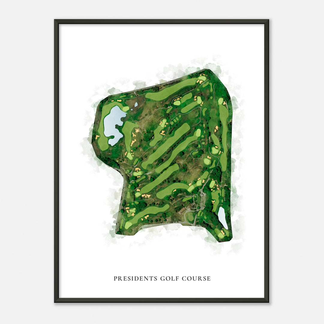 Print of Presidents Golf Course Classic Map