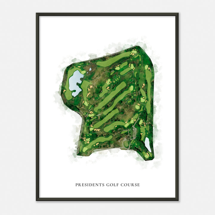 Print of Presidents Golf Course Classic Map
