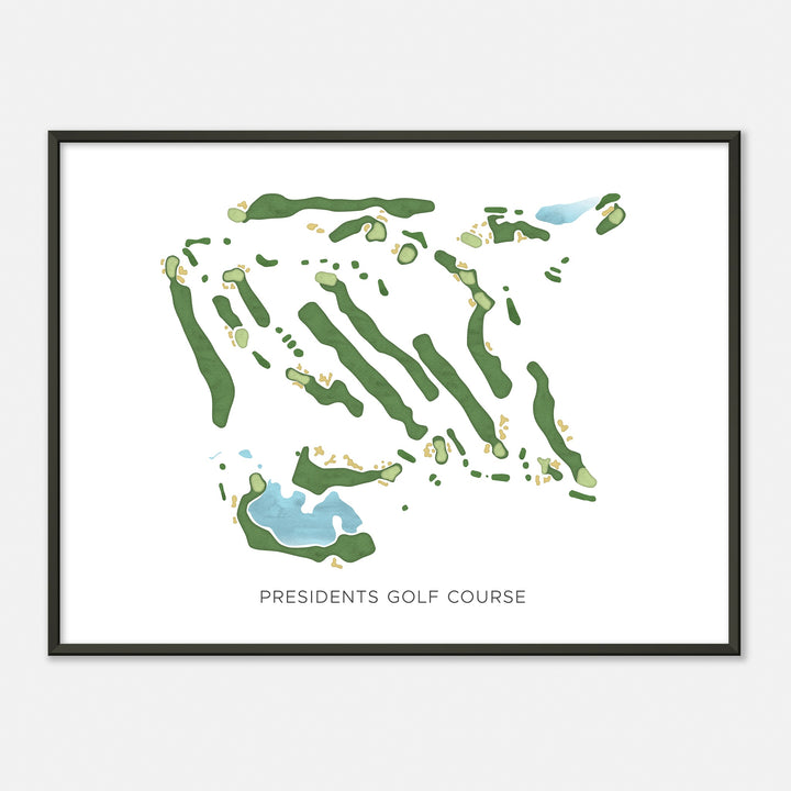 Print of Presidents Golf Course Modern Map