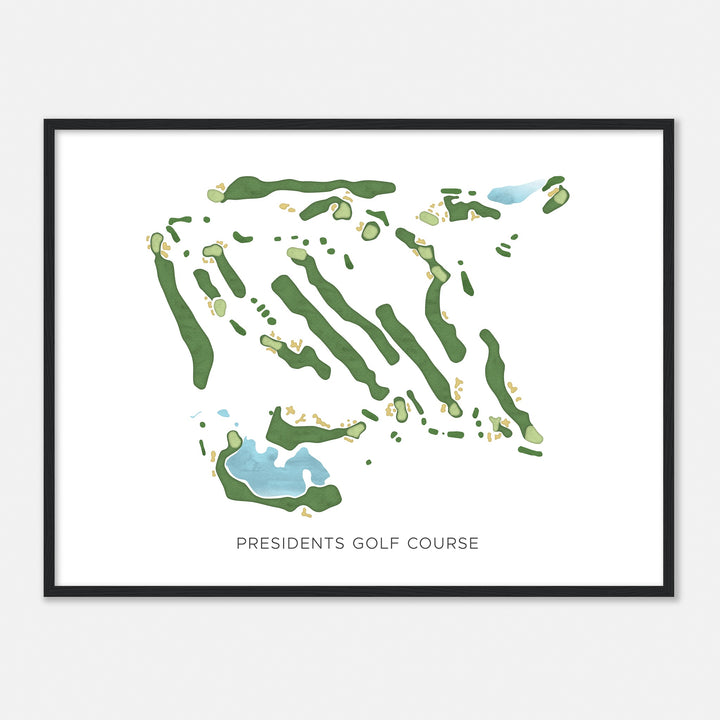 Print of Presidents Golf Course Modern Map