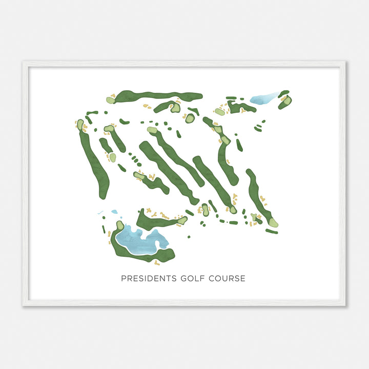 Print of Presidents Golf Course Modern Map