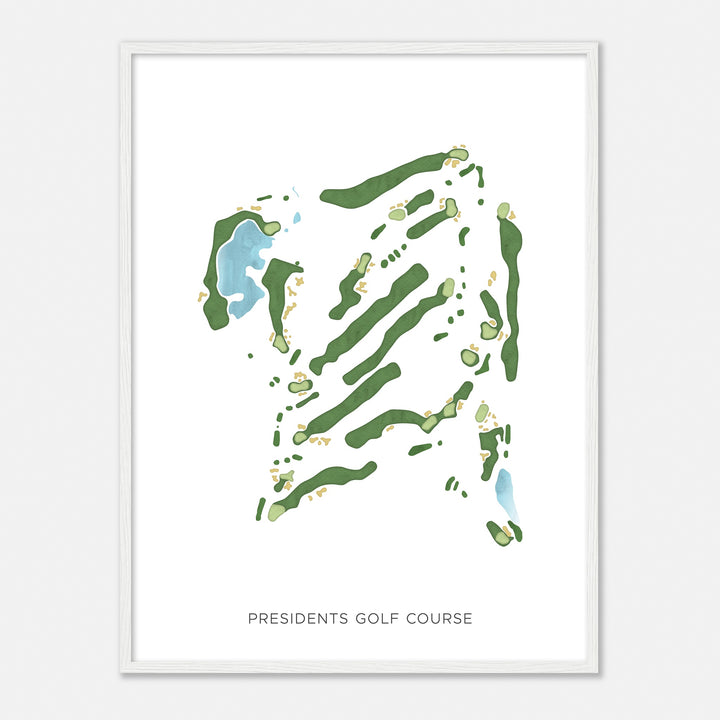 Print of Presidents Golf Course Modern Map