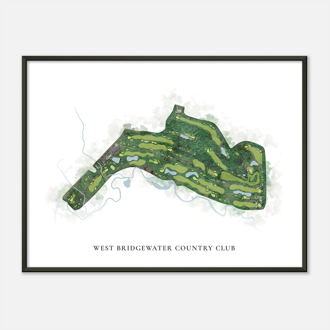 Print of West Bridgewater Country Club Classic Map