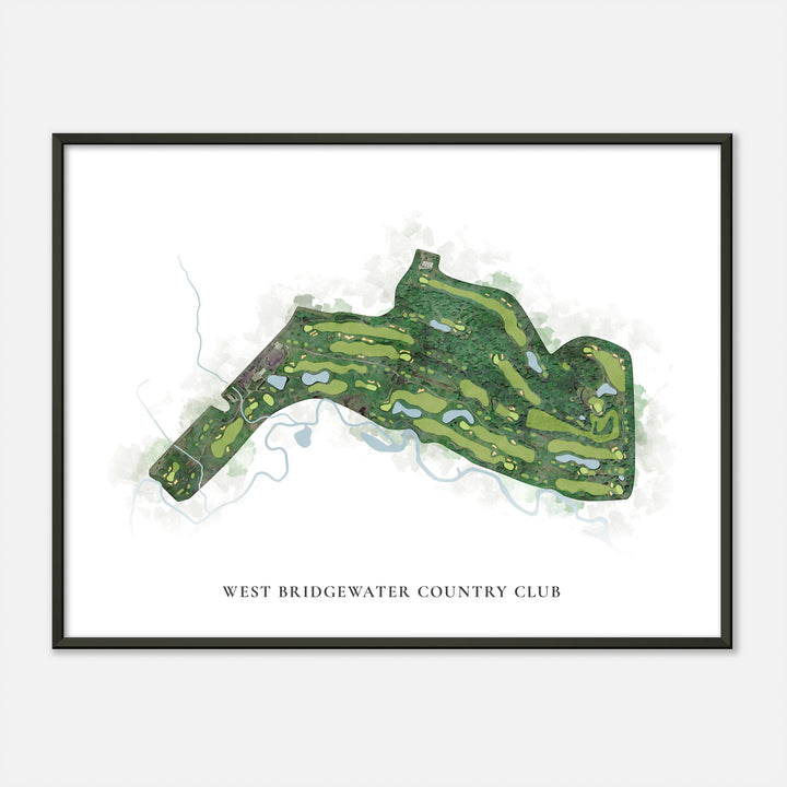 Print of West Bridgewater Country Club Classic Map