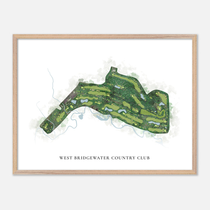 Print of West Bridgewater Country Club Classic Map