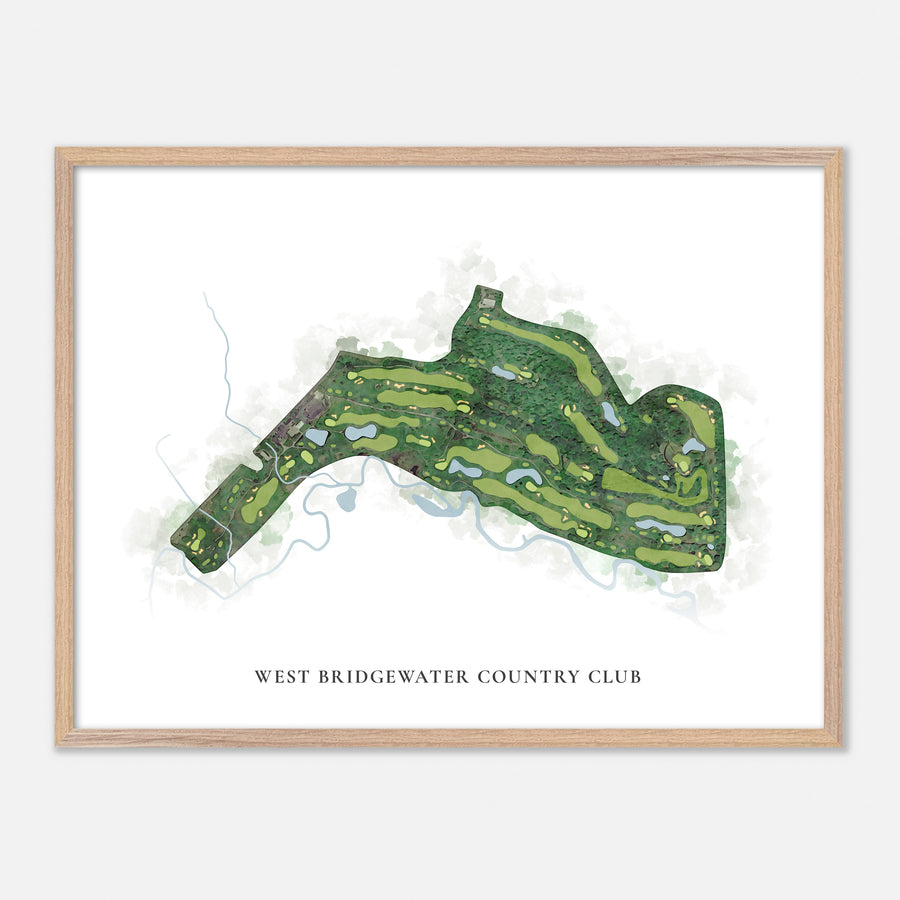 Print of West Bridgewater Country Club Classic Map