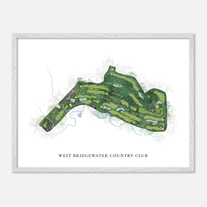 Print of West Bridgewater Country Club Classic Map