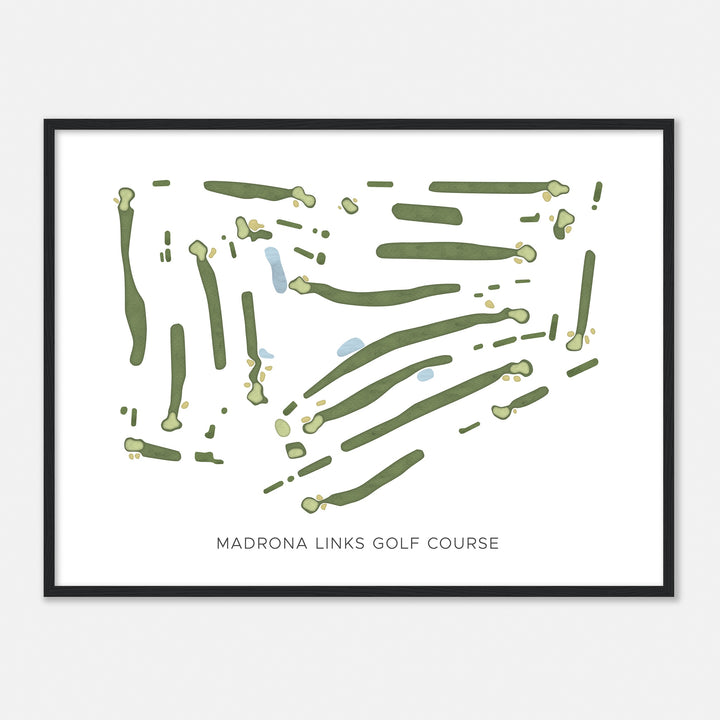 Print of Madrona Links Golf Course Modern Map