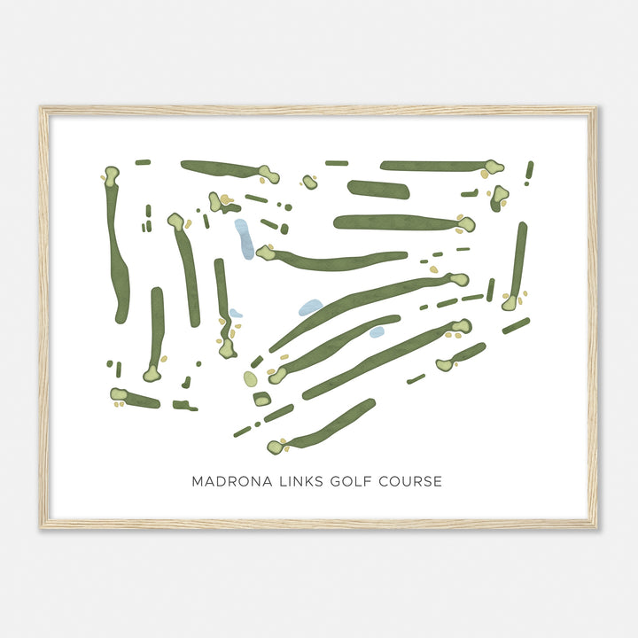 Print of Madrona Links Golf Course Modern Map