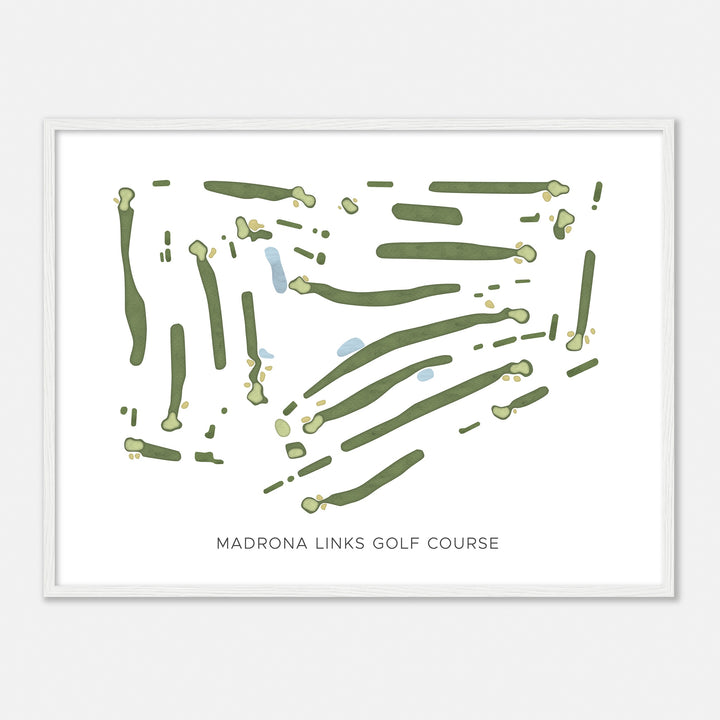 Print of Madrona Links Golf Course Modern Map