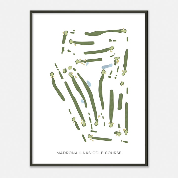 Print of Madrona Links Golf Course Modern Map