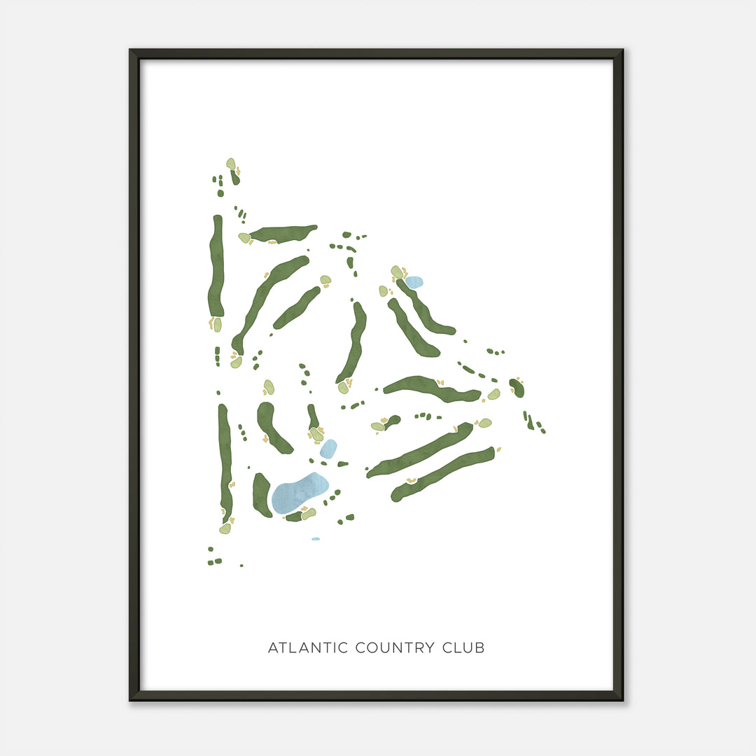 Print of Atlantic Country Club Modern Map