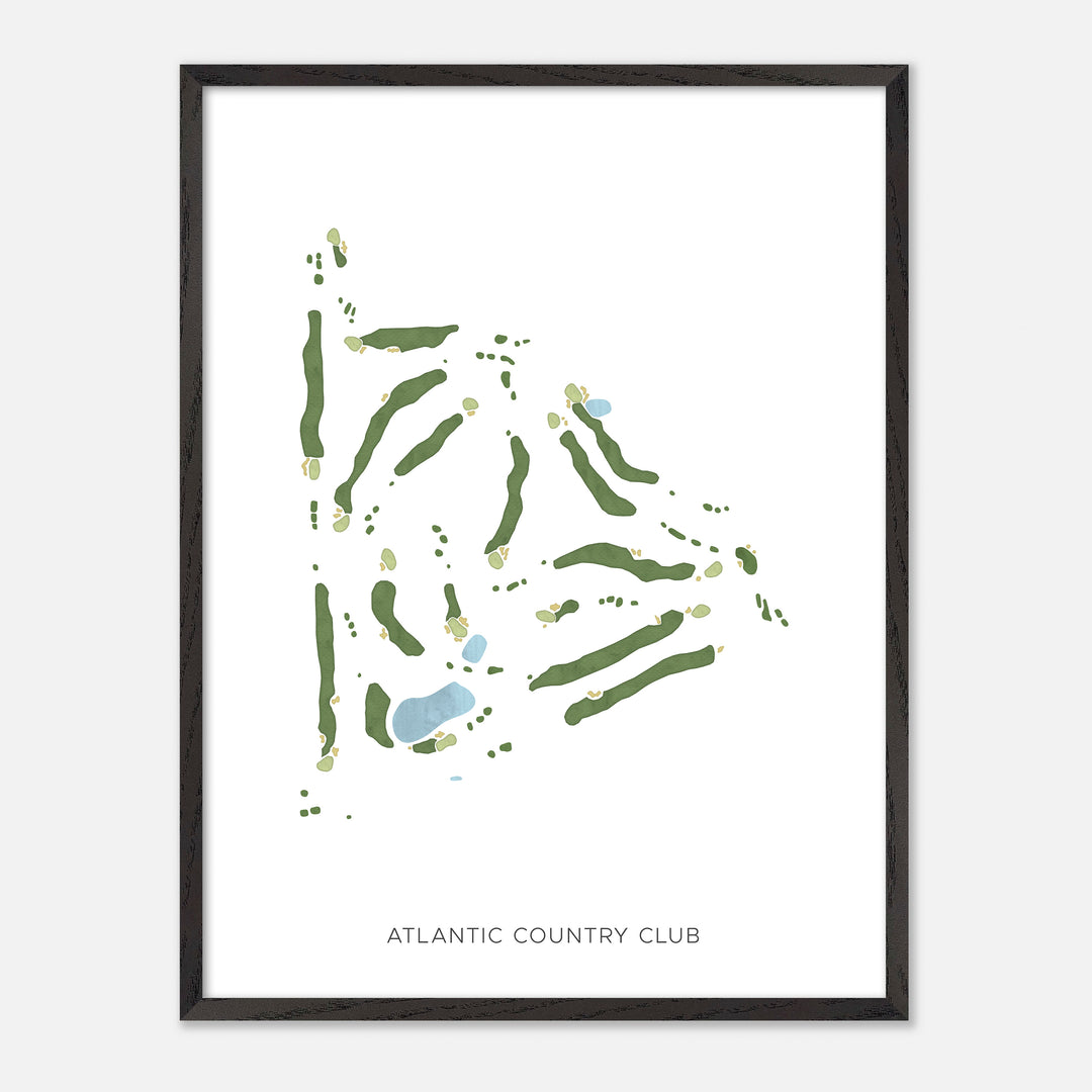 Print of Atlantic Country Club Modern Map