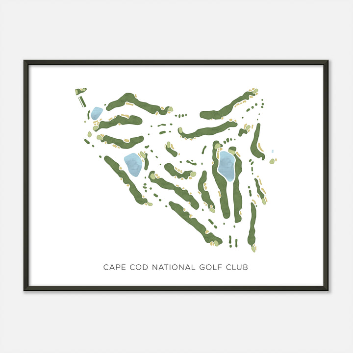 Print of Cape Cod National Golf Club Modern Map