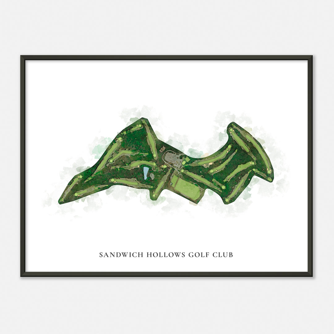 Print of Sandwich Hollows Golf Club Classic Map