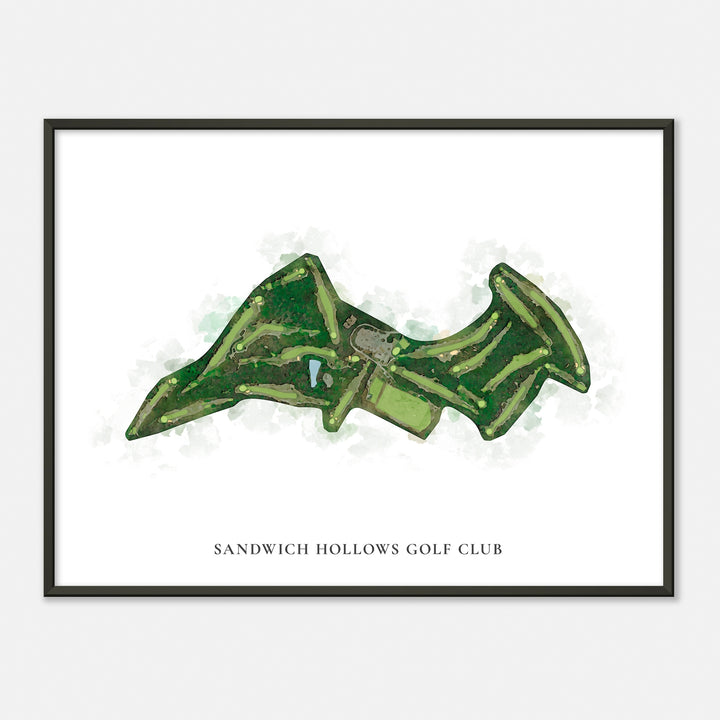 Print of Sandwich Hollows Golf Club Classic Map