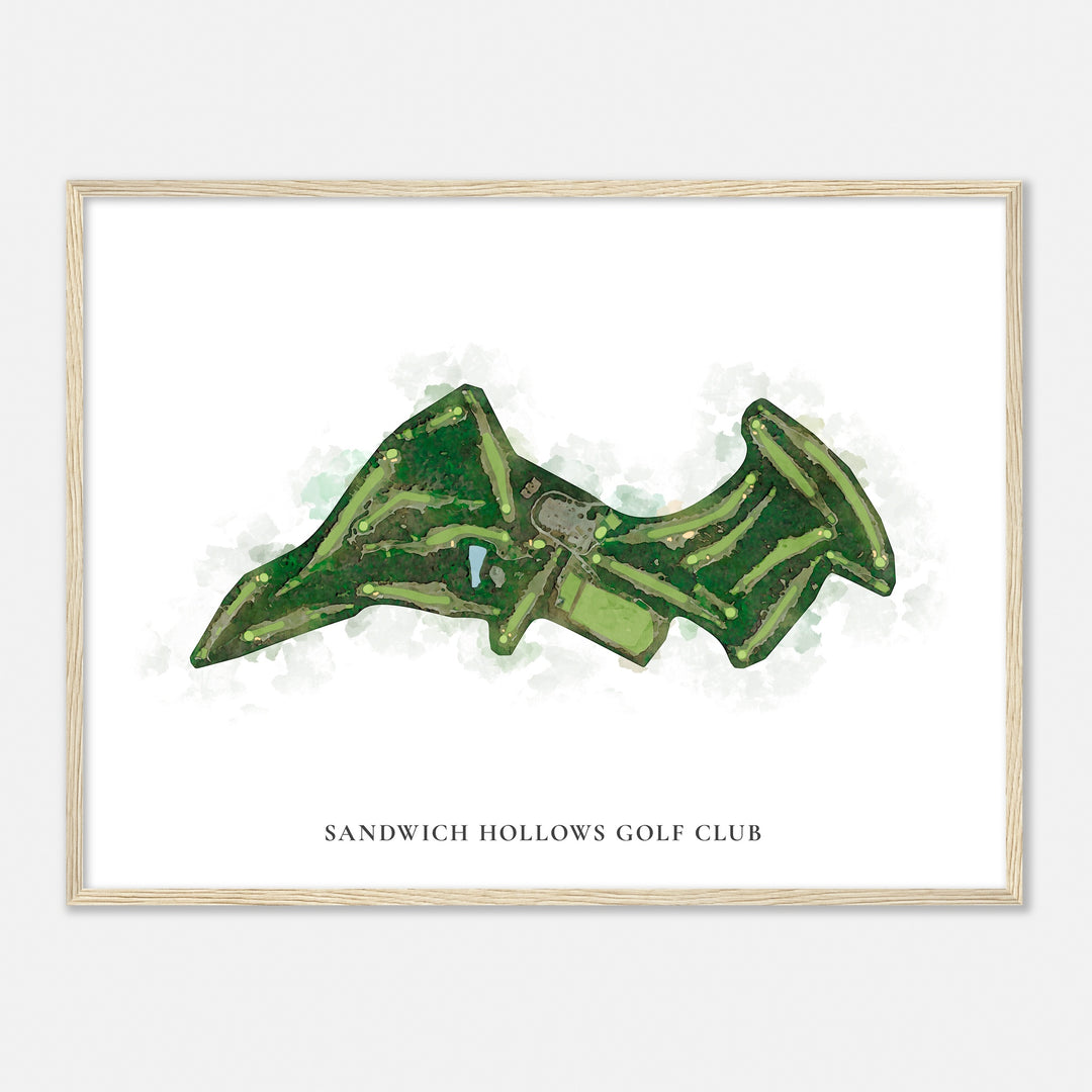 Print of Sandwich Hollows Golf Club Classic Map