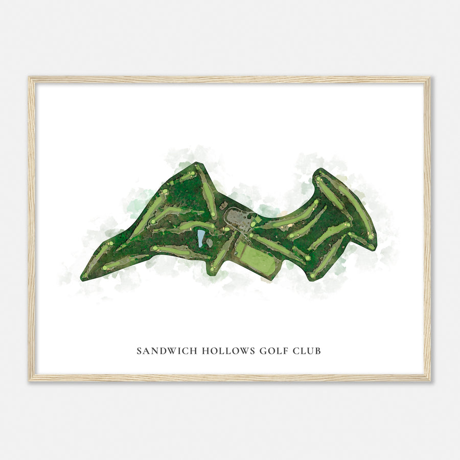 Print of Sandwich Hollows Golf Club Classic Map