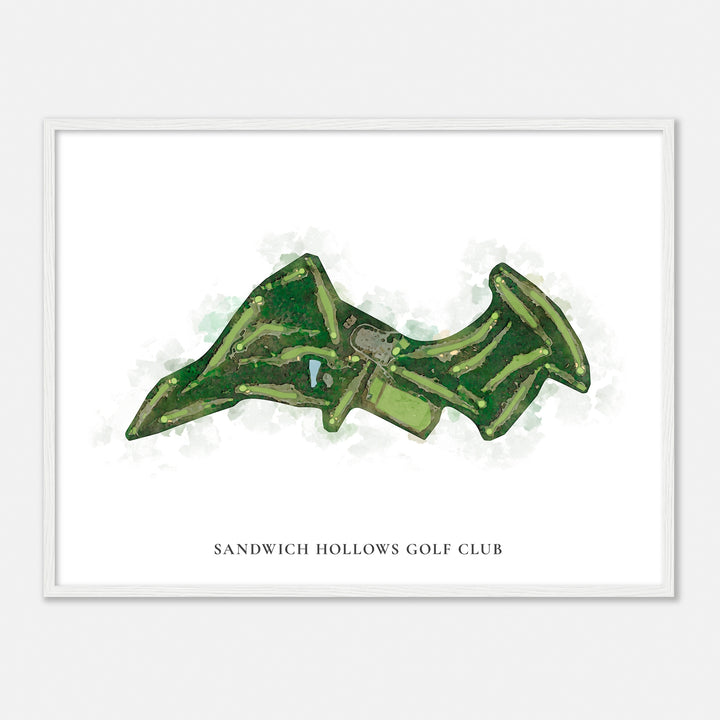 Print of Sandwich Hollows Golf Club Classic Map
