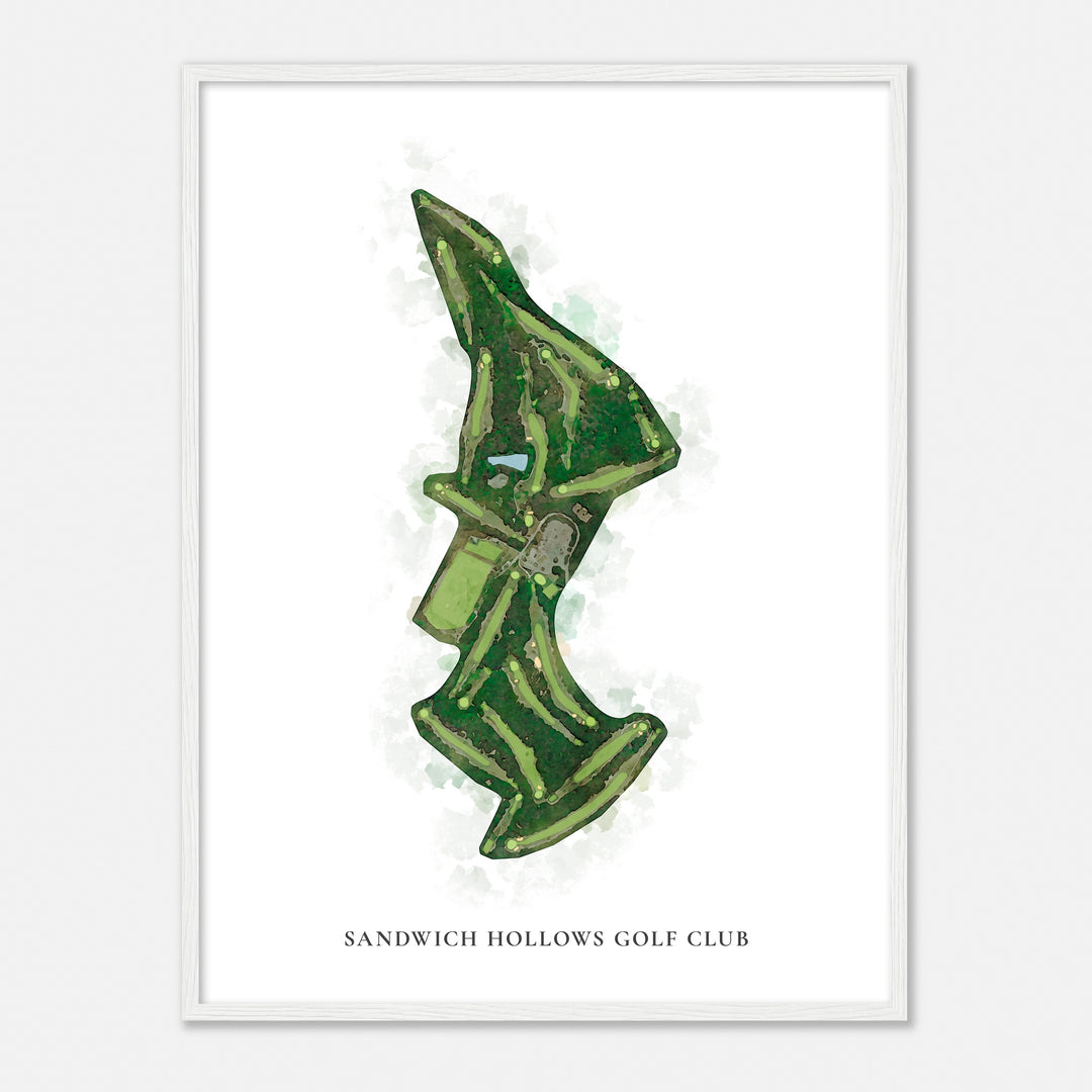 Print of Sandwich Hollows Golf Club Classic Map