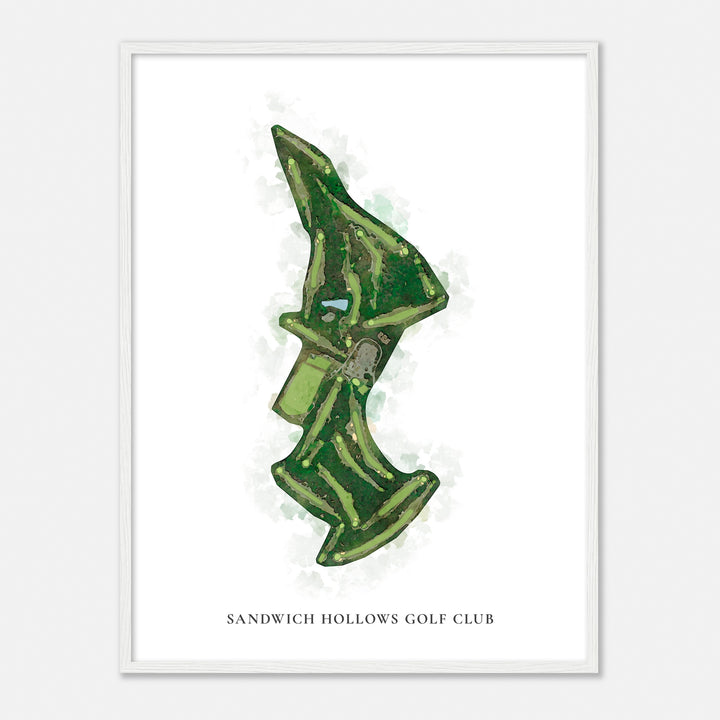 Print of Sandwich Hollows Golf Club Classic Map
