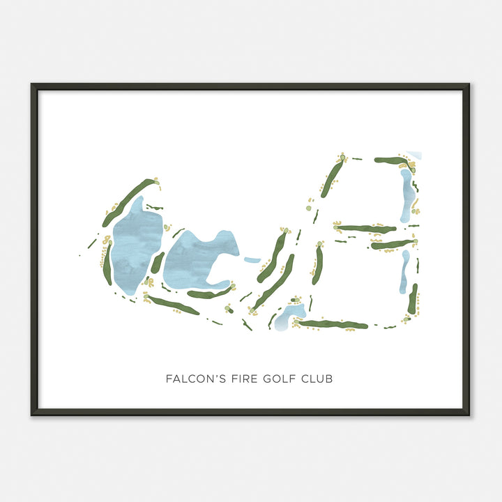 Print of Falcon'S Fire Golf Club Modern Map