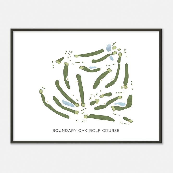 Print of Boundary Oak Golf Course Modern Map