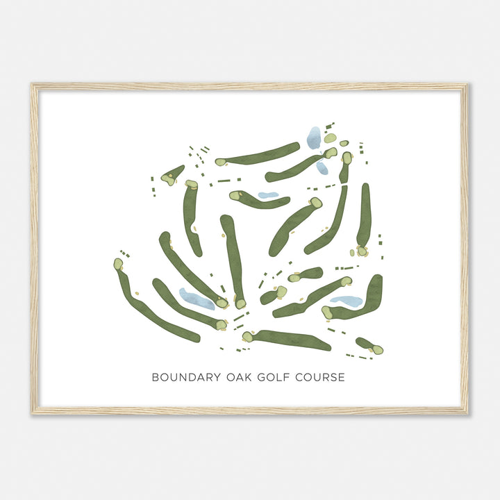 Print of Boundary Oak Golf Course Modern Map