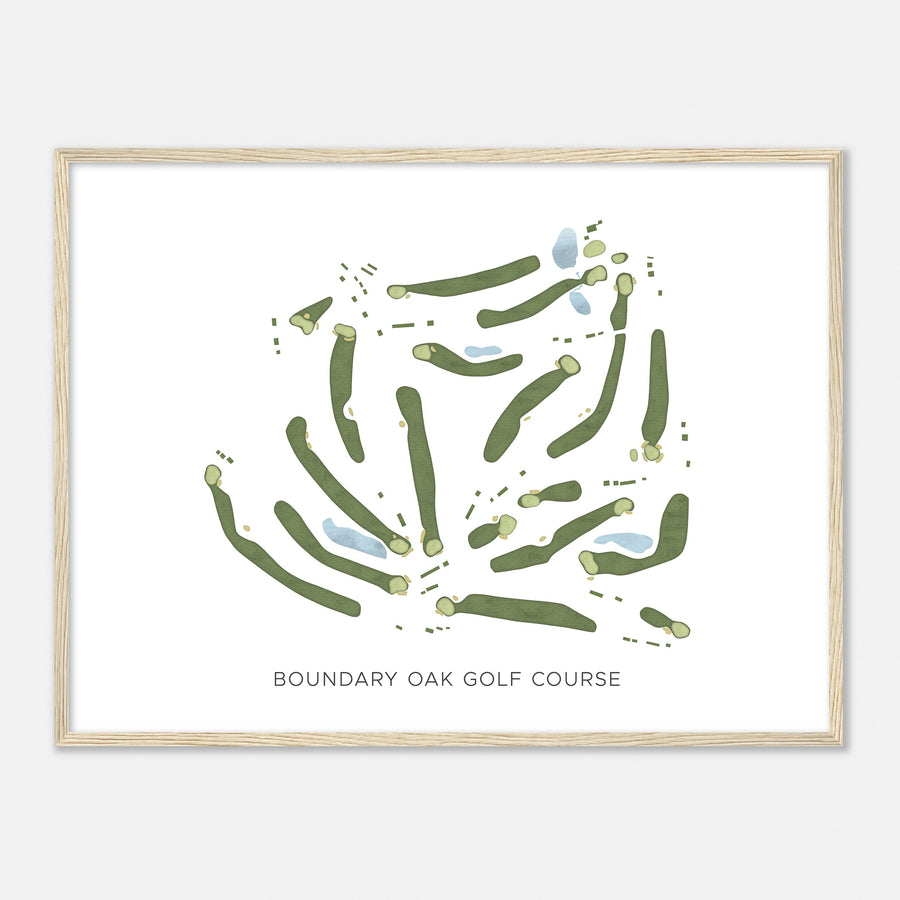 Print of Boundary Oak Golf Course Modern Map