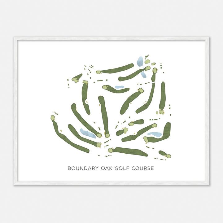 Print of Boundary Oak Golf Course Modern Map