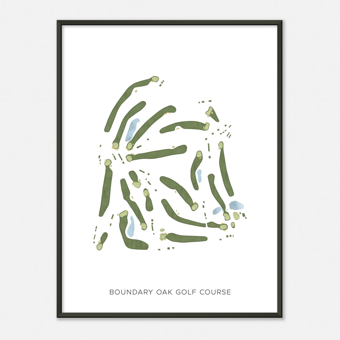 Print of Boundary Oak Golf Course Modern Map
