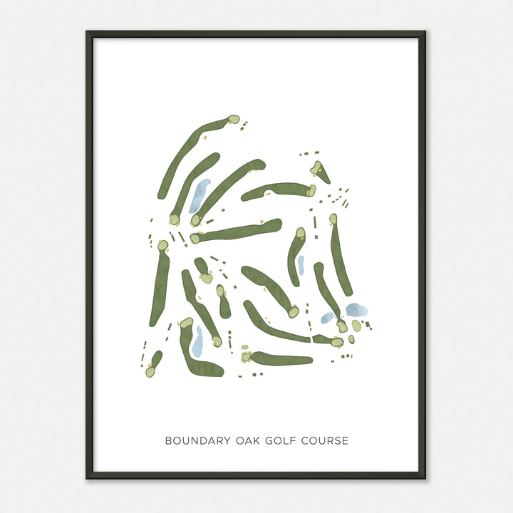 Print of Boundary Oak Golf Course Modern Map