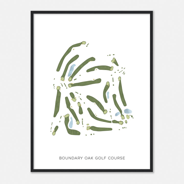Print of Boundary Oak Golf Course Modern Map