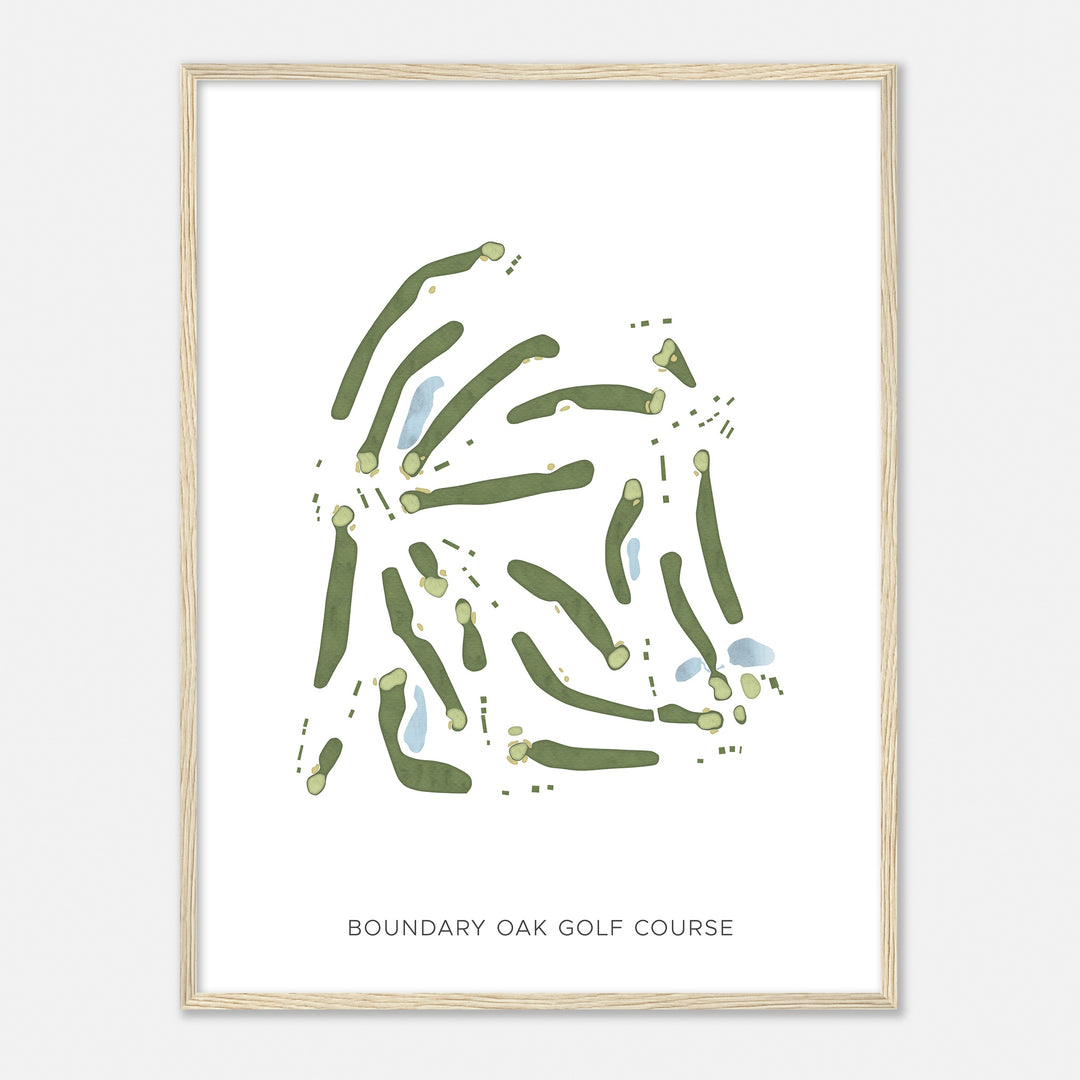Print of Boundary Oak Golf Course Modern Map