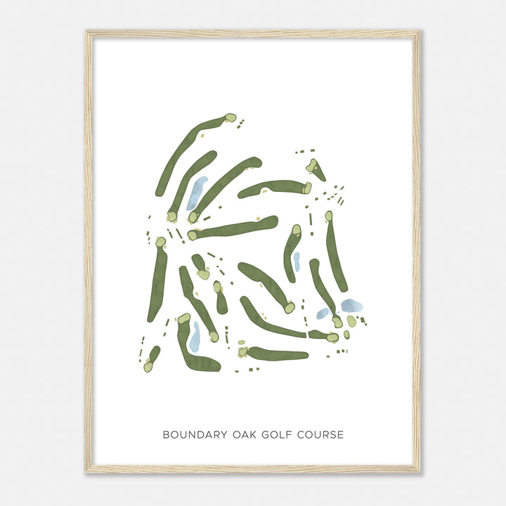 Print of Boundary Oak Golf Course Modern Map
