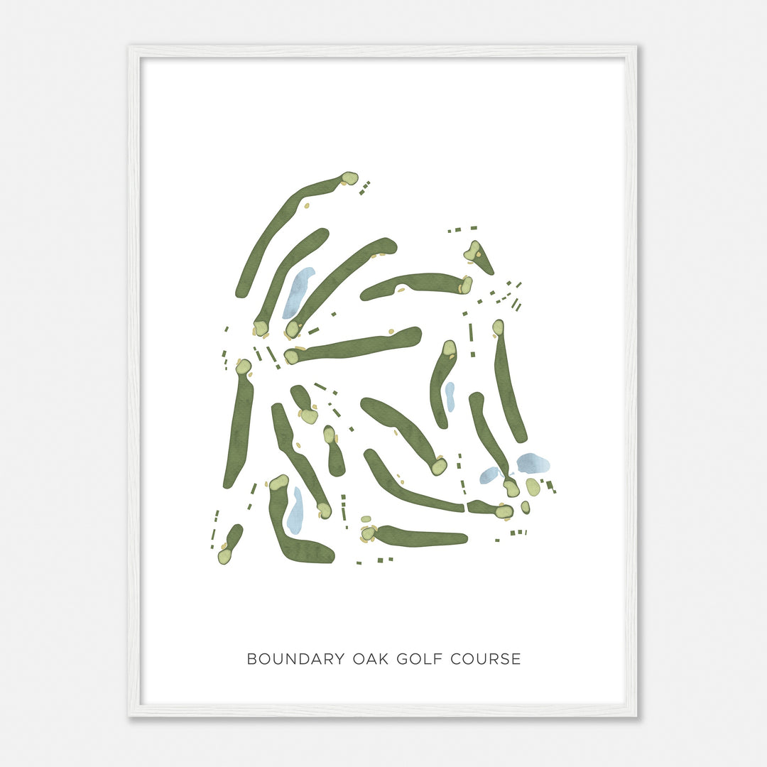 Print of Boundary Oak Golf Course Modern Map