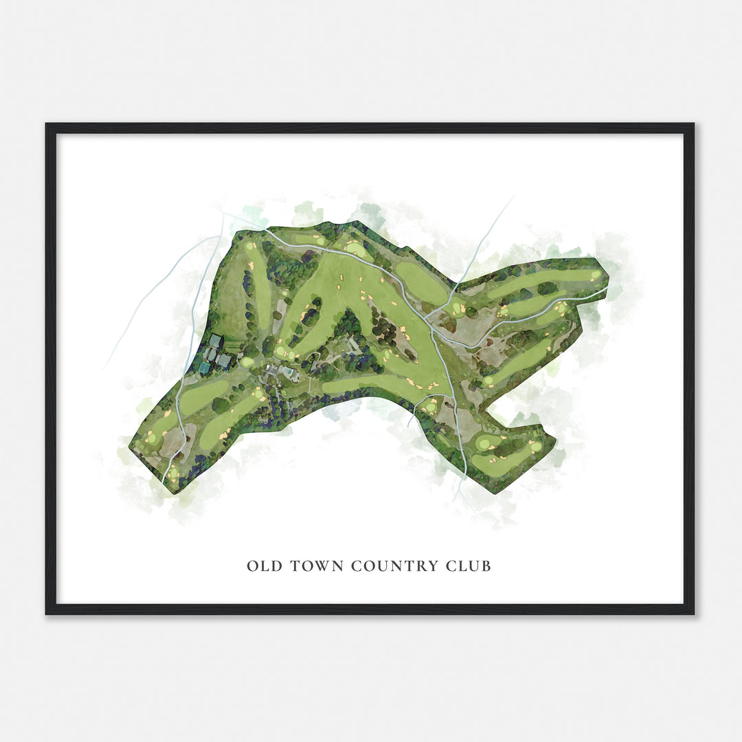 Print of Old Town Country Club Classic Map